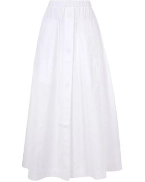 Co. Button-Fastening Midi Skirt - White