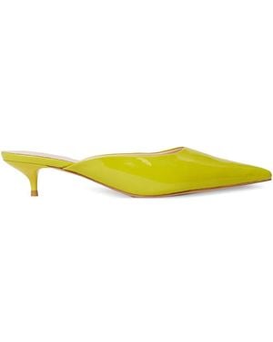 Twinset Pointed-Toe Mules - Yellow