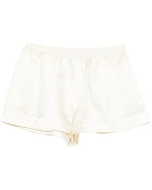 Soft Goat Short À Taille Élastiquée - White
