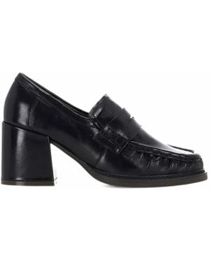 Bruno Premi Strap-Detail Block-Heel Loafers - Black