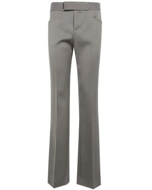 Balmain Tailored Belted Trousers - Grey
