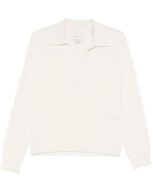 GANT Pullover Mit Poloshirtkragen - Weiß