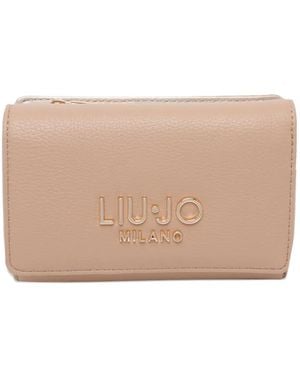 Liu Jo Logo-Appliqué Wallet - Natural