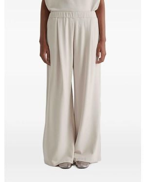 MEIMEIJ Pantalon Palazzo À Taille Élastique - White