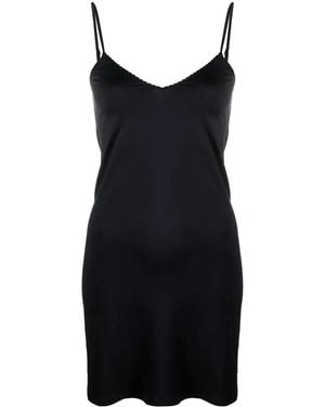 Hanro Robe-Nuisette À Col V - Noir