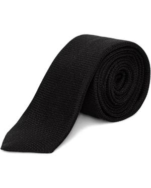 KARL LAGERFELD Textured Silk Tie - Black