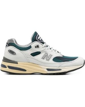 New Balance 991 Panelled Trainers - White