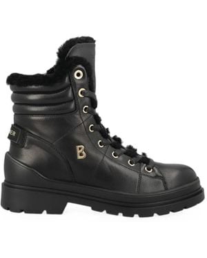 Bogner St.Moritz Lace-Up Combat Boots - Black