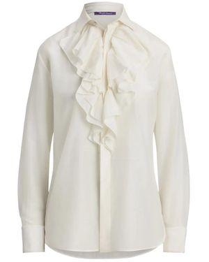 Ralph Lauren Ruffled-Collar Shirt - White