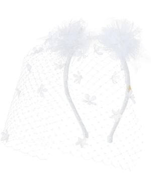 Maison Michel Yosh Flower Haarreif - Weiß