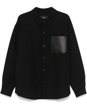 Arma Felted Wool Shirt Jacket - Black