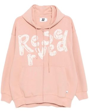 Izzue Felpa Con Cappuccio E Ricamo - Rosa
