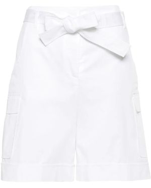 Eleventy Bermudas con cinturón - Blanco