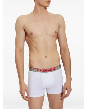 DSquared² Logo-Waistband Cotton Boxers - Blue