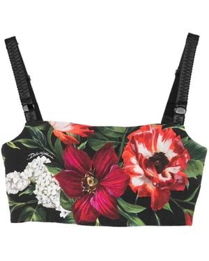 Dolce & Gabbana Floral-Print Top - Red