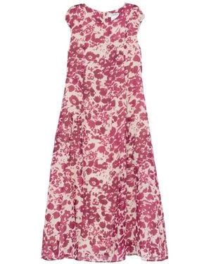 Max Mara A-Line Floral-Print Dress - Pink