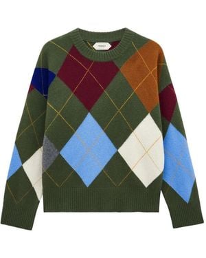 Pringle of Scotland Argyle Crew-Neck Sweater - Green