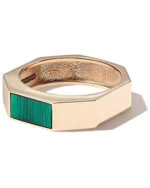 Luis Morais 14Kt Malachite Ring - Metallic