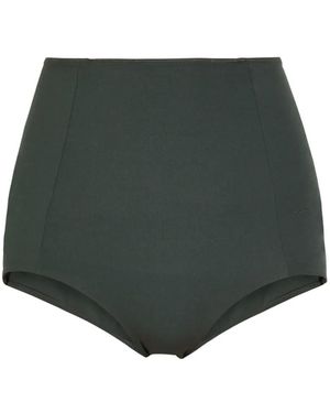 Spense Pocket Brief High-Waisted Mini Shorts - Green