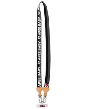 AAPE BY A BATHING AP Logo-Embroidered Phone Lanyard - White