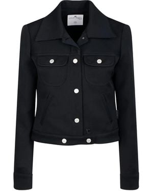 Courreges Twill Trucker Jacket - Black