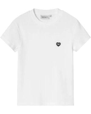 Carhartt Small Heart Patch T-Shirt - White
