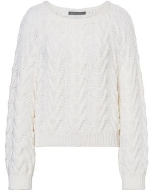 Alberta Ferretti ケーブルニット セーター - ホワイト