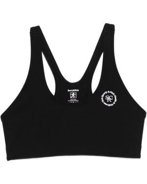 Sporty & Rich Bold Health Active Sports Bra in Blue | Lyst Canada