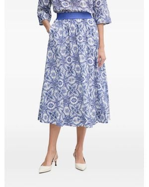 Joop! Saki A-Line Midi Skirt - Blue