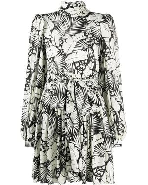 Saint Laurent Floral-Print Minidress - White