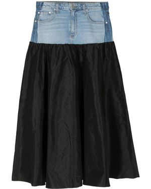 Cynthia Rowley Panelled A-Line Maxi Skirt - Black