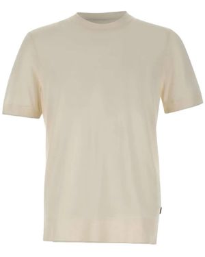 BOSS Crew-neck silk T-shirt - Weiß