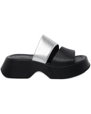 Vic Matié 55Mm Leather Heeled Sandals - Black