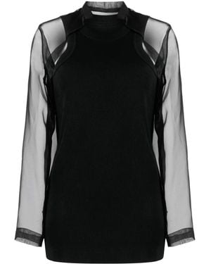 Sacai Layered Cut-Out Top - Black