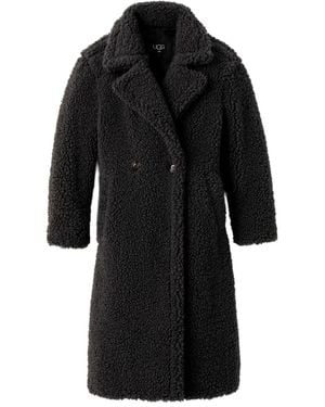UGG Abrigo texturizado con doble botonadura - Negro