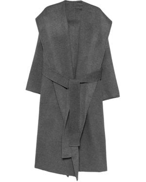 TOTEME Abrigo Con Cinturón Y Capucha - Gris