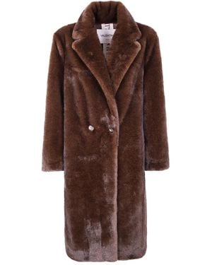 VALENTINI 1972 Double-breasted faux-fur coat - Marrón