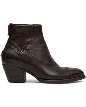 PAUL SILENCE Zip-Detail Cap-Toe Boots - Black