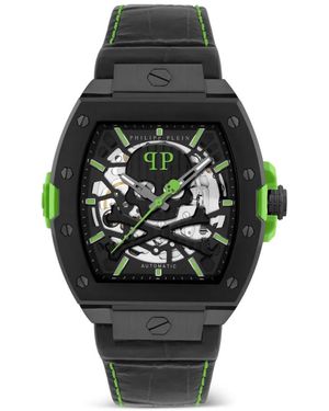 Philipp Plein Montre Skeleton 2.0 44 Mm - Noir