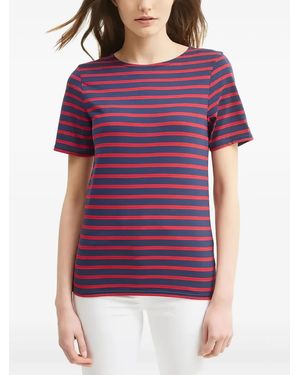 Saint James T-Shirt À Rayures - Violet