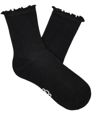 UGG Karsyn Lettuce-Edge Socks - Black