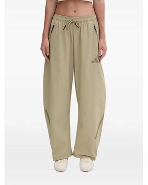 adidas Z.N.E. Logo-Print Track Pants - Natural