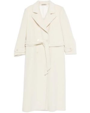 Tagliatore Julia Belted Double-Breasted Coat - White