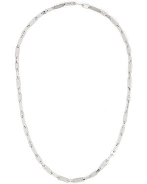 MAOR Monolinka Logo-Engraved Necklace - White