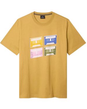 Paul Smith Tapes Cassette Graphic T-Shirt - Yellow