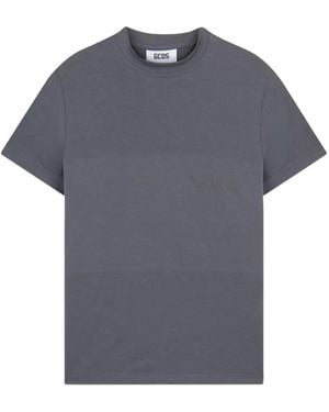 Gcds Logo-Embroidered Slim-Fit T-Shirt - Blue