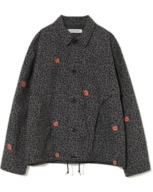 Undercover Jacke mit Leoparden-Print - Grau