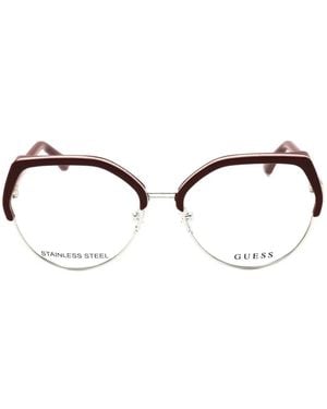 Guess Geometric-Frame Glasses - Natural