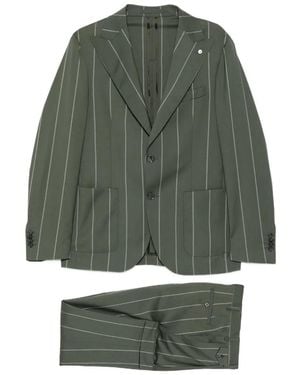 L.B.M. 1911 Pinstripe-Pattern Single-Breasted Suit - Green