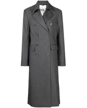 Remain Notched-Lapel Double-Breasted Coat - Grey